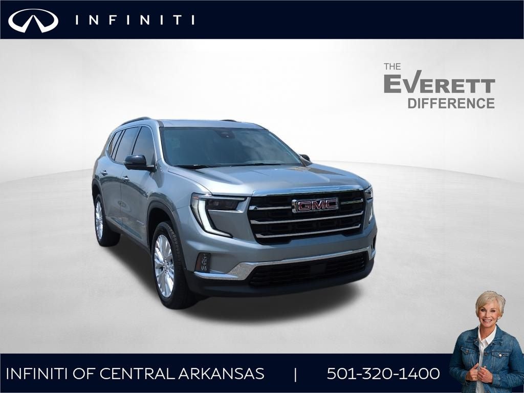2024 GMC Acadia Elevation in Sterling Metallic — front three-quarter view