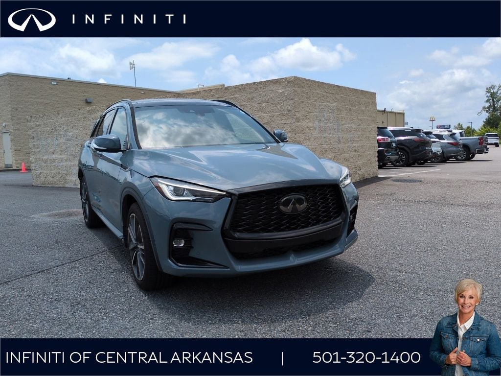 2024 INFINITI QX50 SPORT FWD in Slate Gray — front three-quarter view