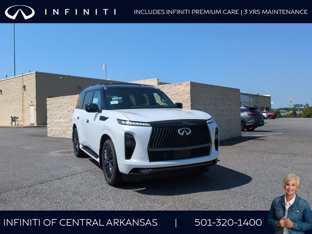 2027 INFINITI QX80 Autograph 4WD in Xkj — front three-quarter view